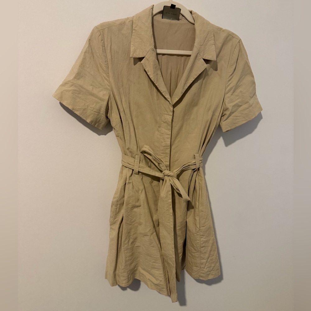 Alex Marie Cream Short Sleeve Romper